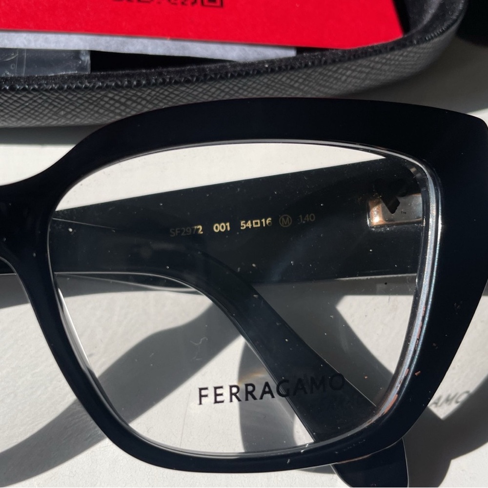 Salvatore Ferragamo Women's Black Cat-Eye Glasses - Picture 2 of 4